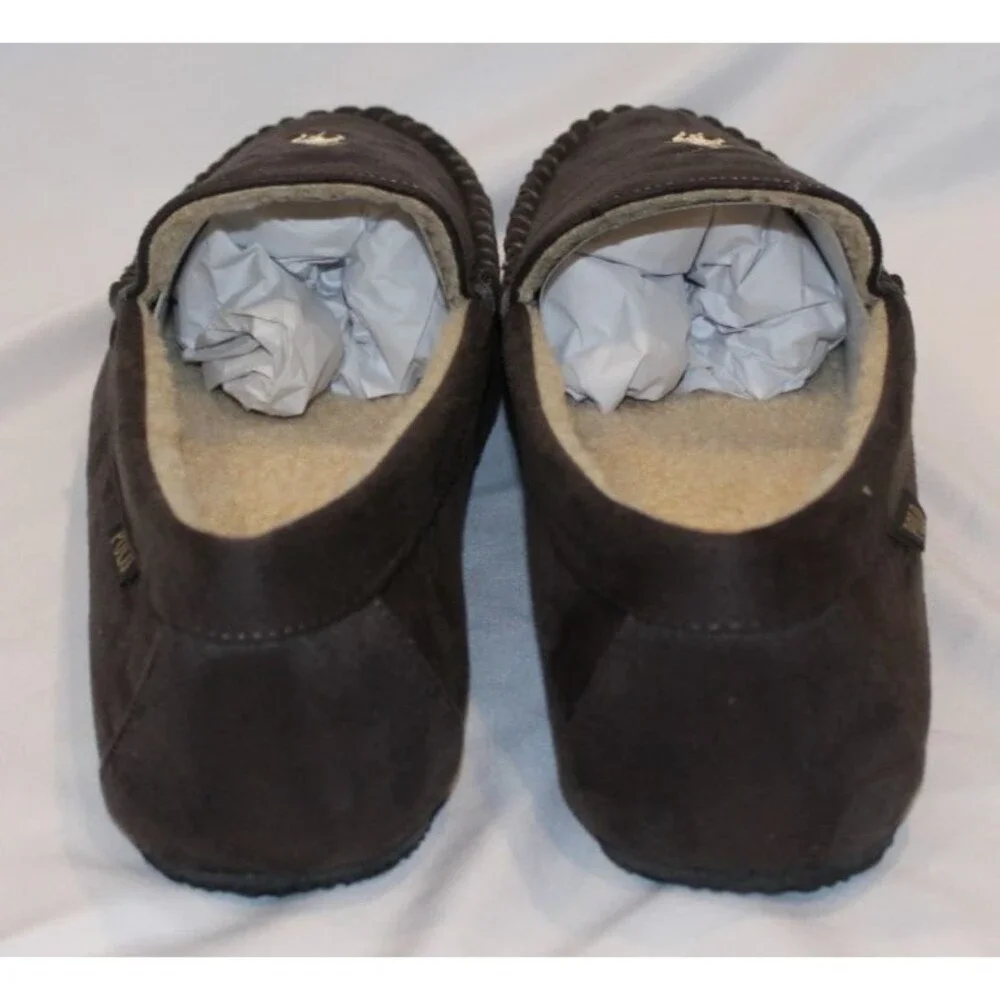 NIB Polo Ralph Lauren Men's Suede‎ Moccasin Slippers BROWN